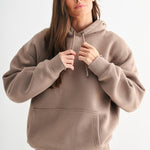 Maerin Drop Shoulder Hoodie - Silken Taupe