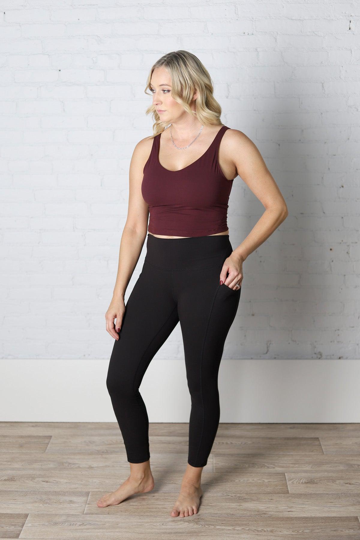 Maeve Butter Yoga Pants with Side Pockets - Black - FINAL SALE