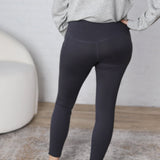 Maeve Butter Yoga Pants with Side Pockets - Charcoal