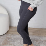 Maeve Butter Yoga Pants with Side Pockets - Charcoal