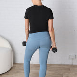 Maeve Butter Yoga Pants with Side Pockets - Dusty Blue