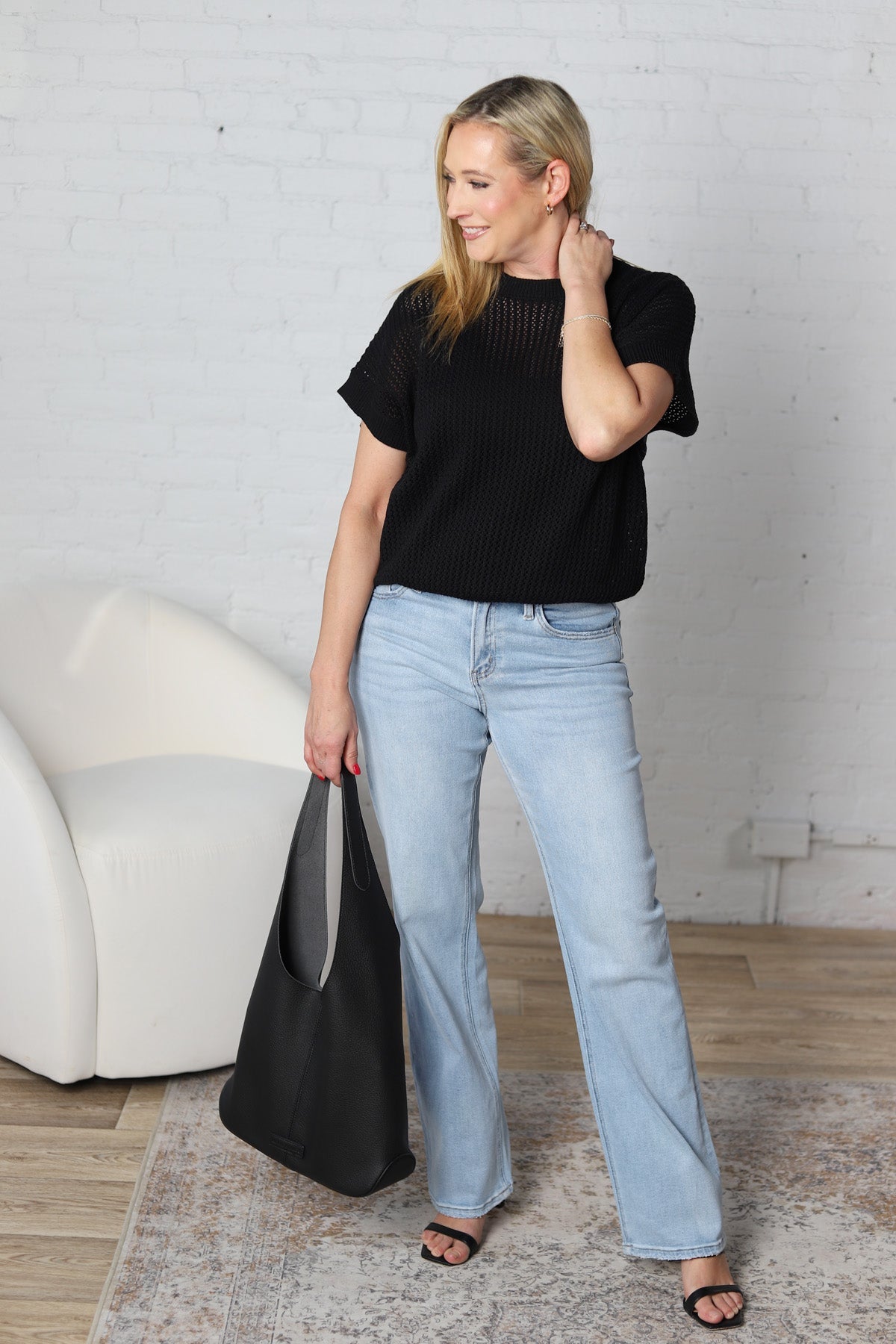 Maevyn Slim Wide Leg Jeans - Convenient FINAL SALE