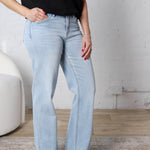 Maevyn Slim Wide Leg Jeans - Convenient FINAL SALE