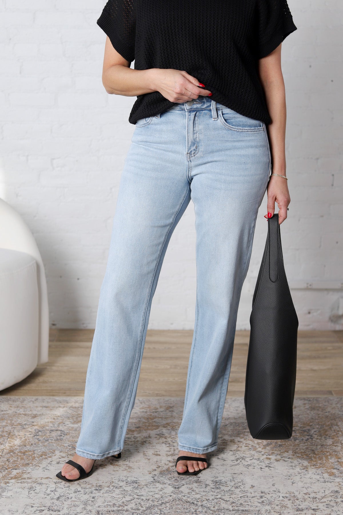 Maevyn Slim Wide Leg Jeans - Convenient FINAL SALE