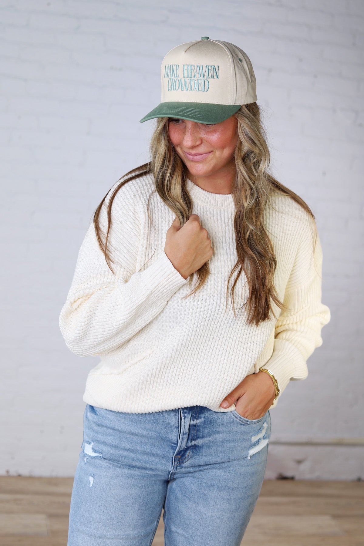 Make Heaven Crowded Baseball Cap - Sage