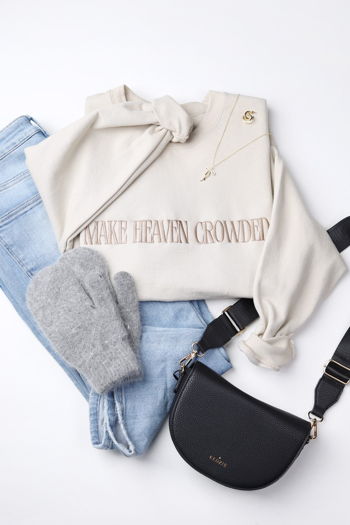 Make Heaven Crowded Crewneck - Sand