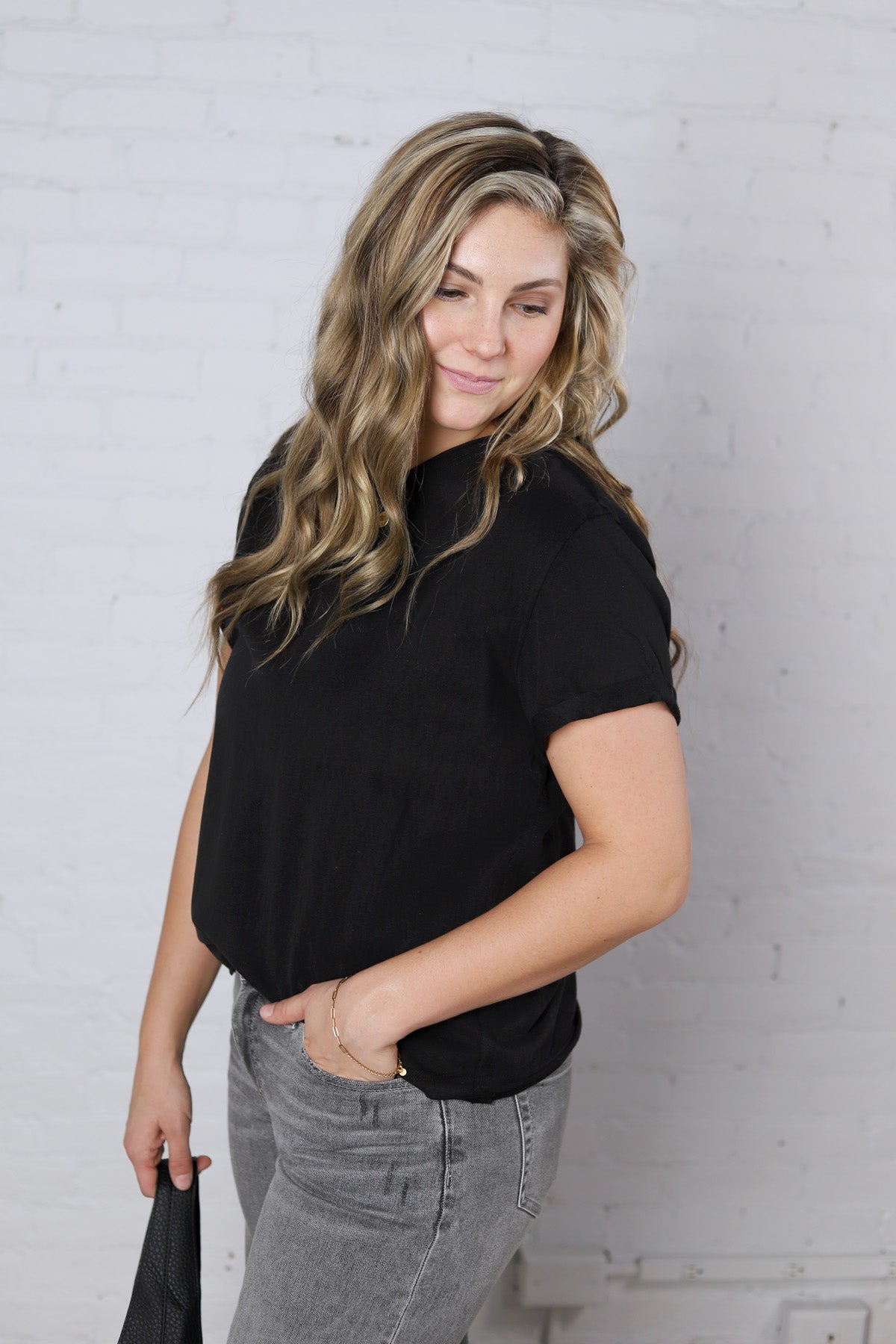 Mali Baby Tee Short Sleeve - Black