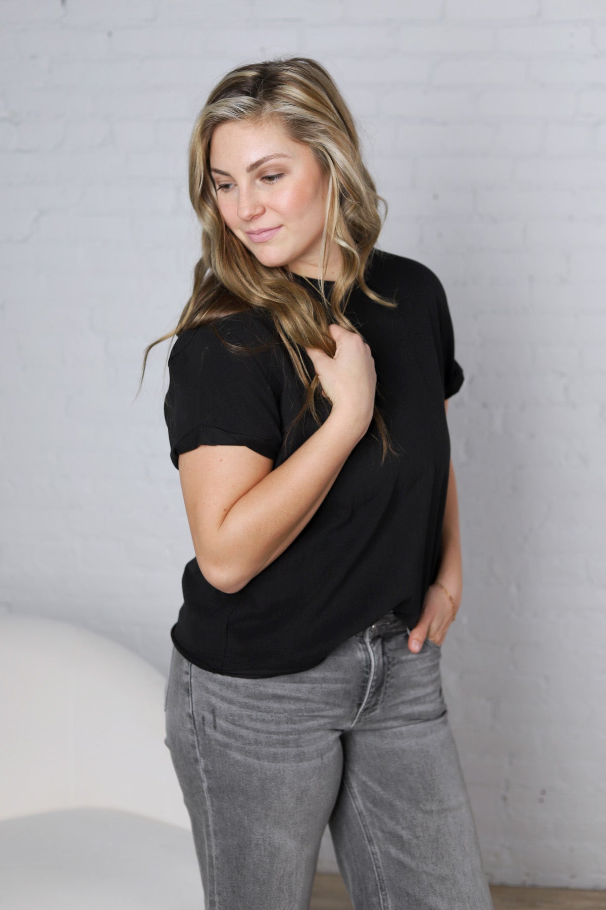 Mali Baby Tee Short Sleeve - Black