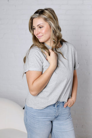 Mali Baby Tee Short Sleeve - Heather Grey