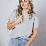 Mali Baby Tee Short Sleeve - Heather Grey