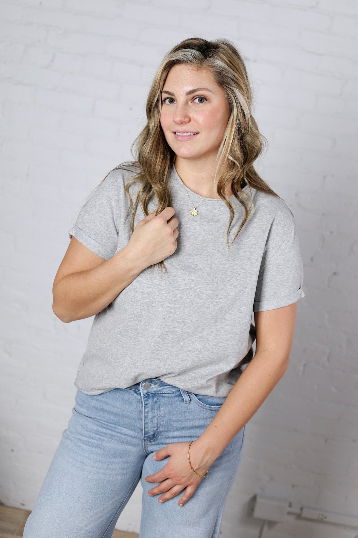 Mali Baby Tee Short Sleeve - Heather Grey