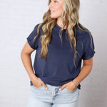 Mali Baby Tee Short Sleeve - Navy