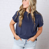 Mali Baby Tee Short Sleeve - Navy