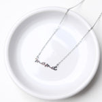 Mama Script Necklace - Silver - 18K Stainless Steel Tarnish Free