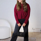 Maran Twist Bottom Top - Magenta/Black