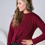 Maran Twist Bottom Top - Magenta/Black