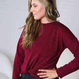 Maran Twist Bottom Top - Magenta/Black