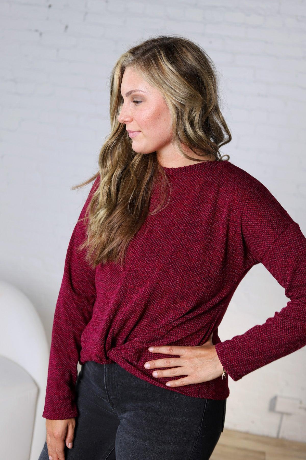 Maran Twist Bottom Top - Magenta/Black