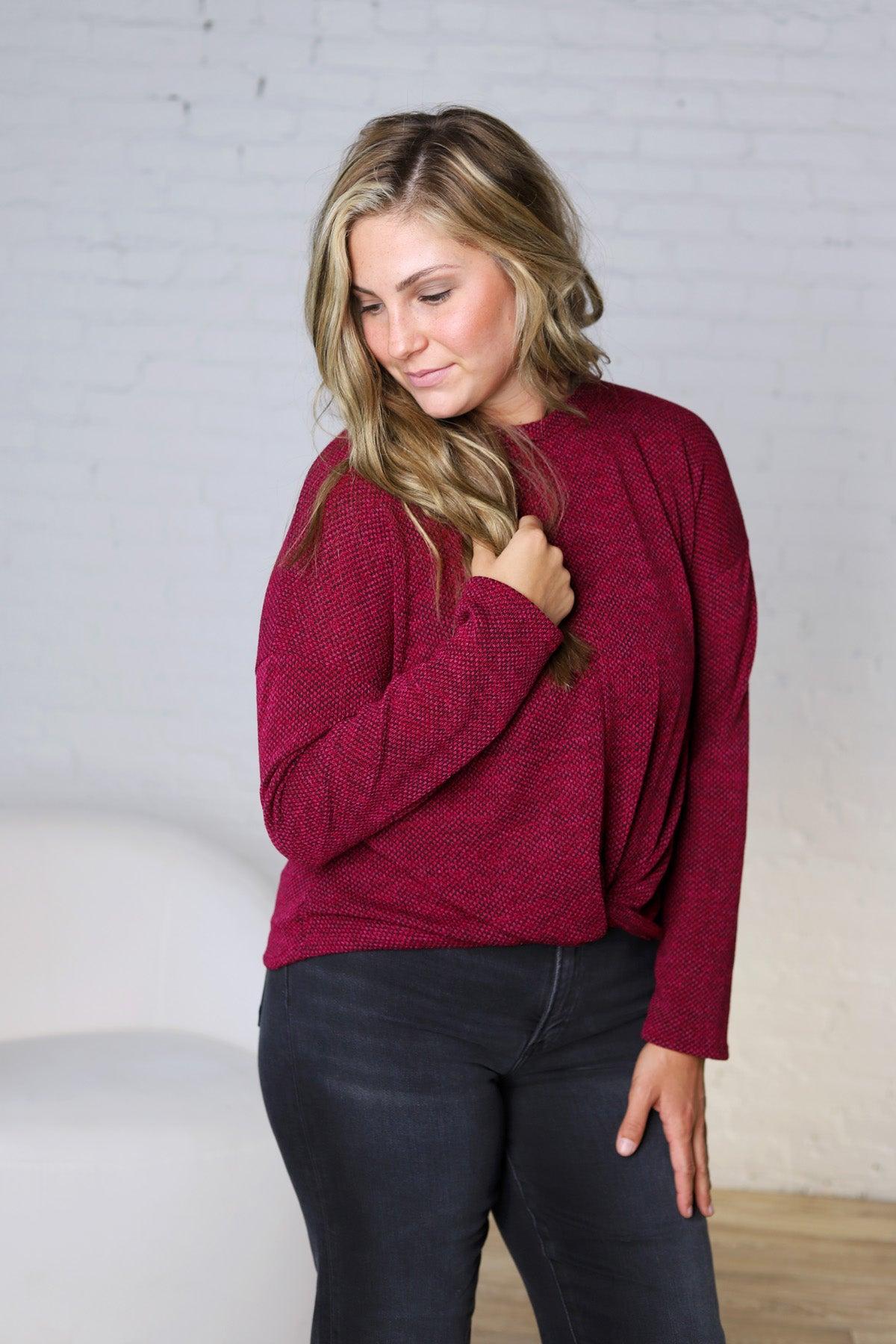 Maran Twist Bottom Top - Magenta/Black