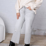 Maren Mid Rise Wide Leg - Arsenic