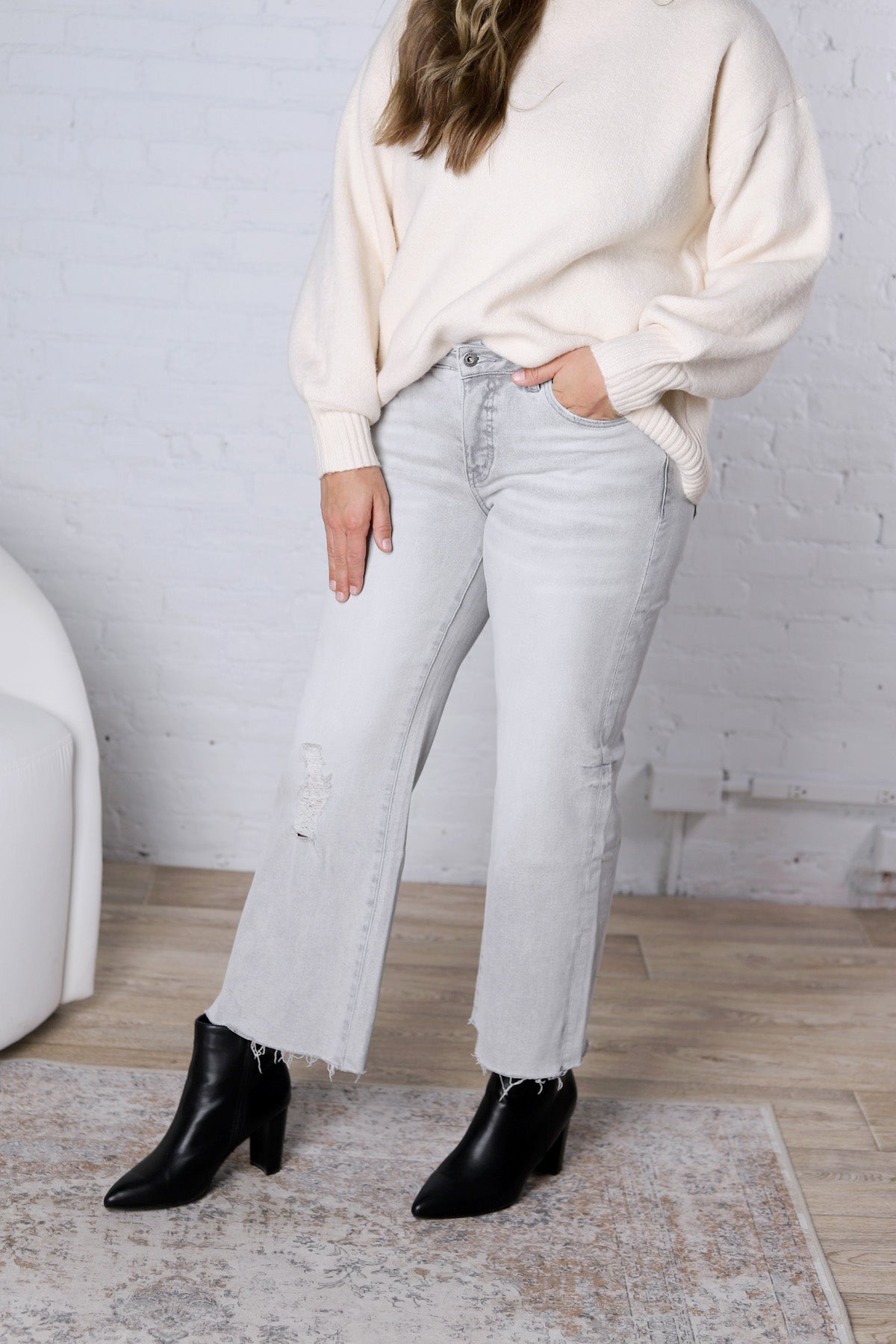 Maren Mid Rise Wide Leg - Arsenic