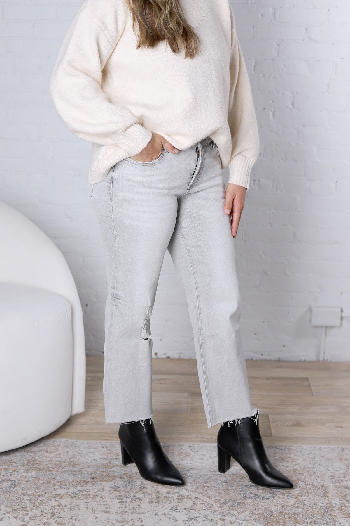 Maren Mid Rise Wide Leg - Arsenic