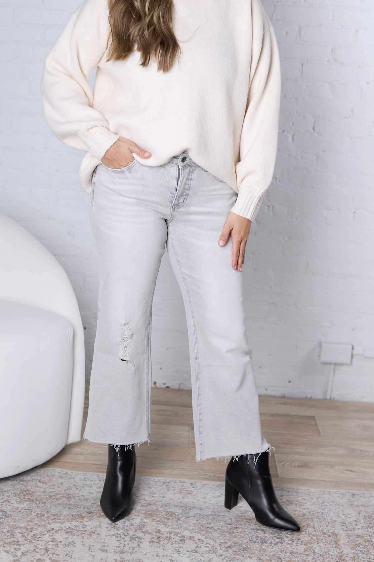 Maren Mid Rise Wide Leg - Arsenic