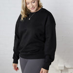 Maris Oversized Fleece Sweatshirt - Black