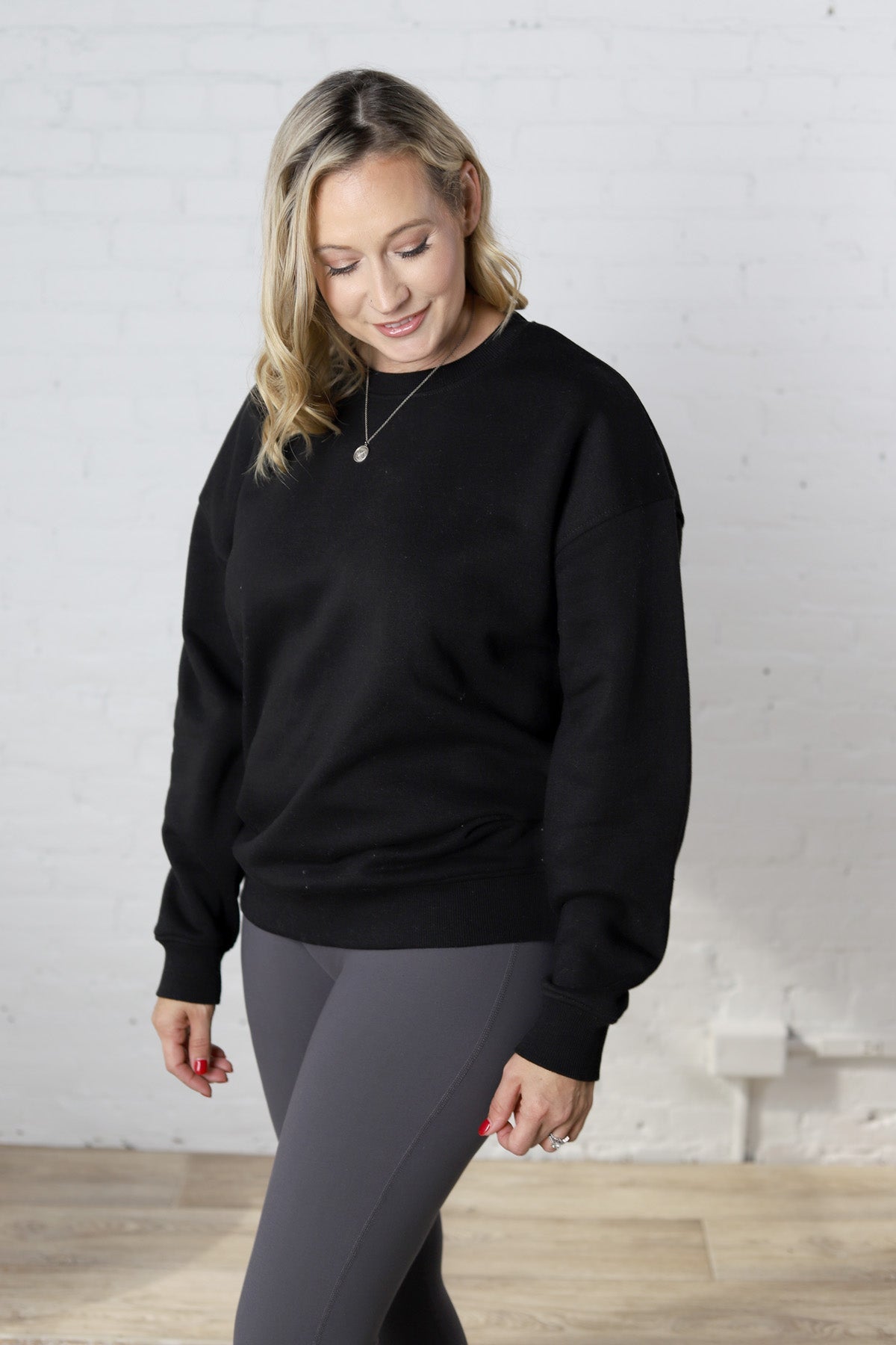 Maris Oversized Fleece Sweatshirt - Black