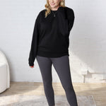 Maris Oversized Fleece Sweatshirt - Black - FINAL SALE