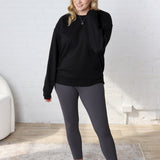 Maris Oversized Fleece Sweatshirt - Black - FINAL SALE