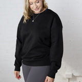 Maris Oversized Fleece Sweatshirt - Black - FINAL SALE