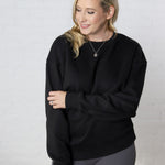 Maris Oversized Fleece Sweatshirt - Black - FINAL SALE