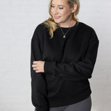 Maris Oversized Fleece Sweatshirt - Black