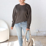 Maris Oversized Fleece Sweatshirt - Olive