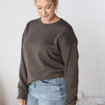 Maris Oversized Fleece Sweatshirt - Olive