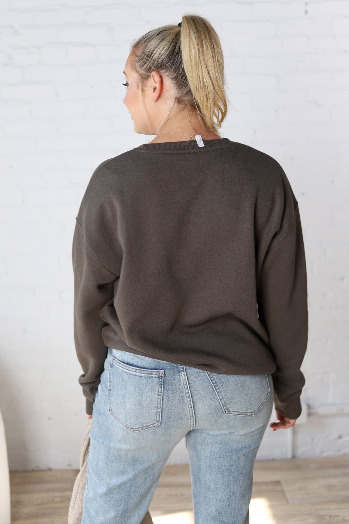 Maris Oversized Fleece Sweatshirt - Olive