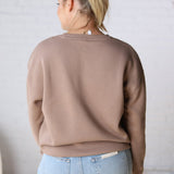 Maris Oversized Fleece Sweatshirt - Taupe - FINAL SALE