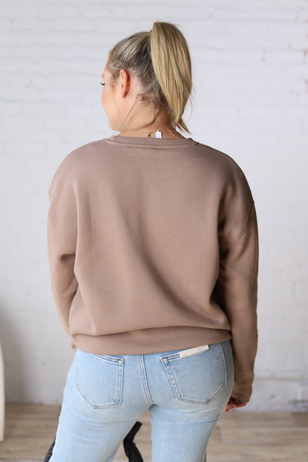 Maris Oversized Fleece Sweatshirt - Taupe - FINAL SALE