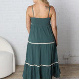 Maris Smocked Maxi Dress - Teal