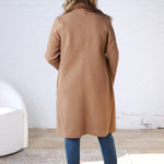 Marlowe Notched Lapel Coat - Camel