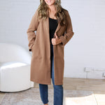 Marlowe Notched Lapel Coat - Camel