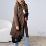 Marlowe Notched Lapel Coat - Dark Chocolate FINAL SALE