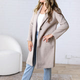 Marlowe Notched Lapel Coat - Oatmeal