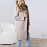 Marlowe Notched Lapel Coat - Oatmeal