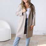 Marlowe Notched Lapel Coat - Oatmeal