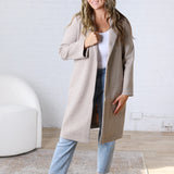 Marlowe Notched Lapel Coat - Oatmeal