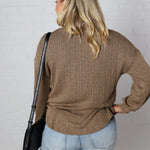 Marlowe Striped Knit Top - Brown