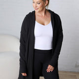 Marrin Hoodie Cardigan - Black