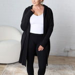 Marrin Hoodie Cardigan - Black